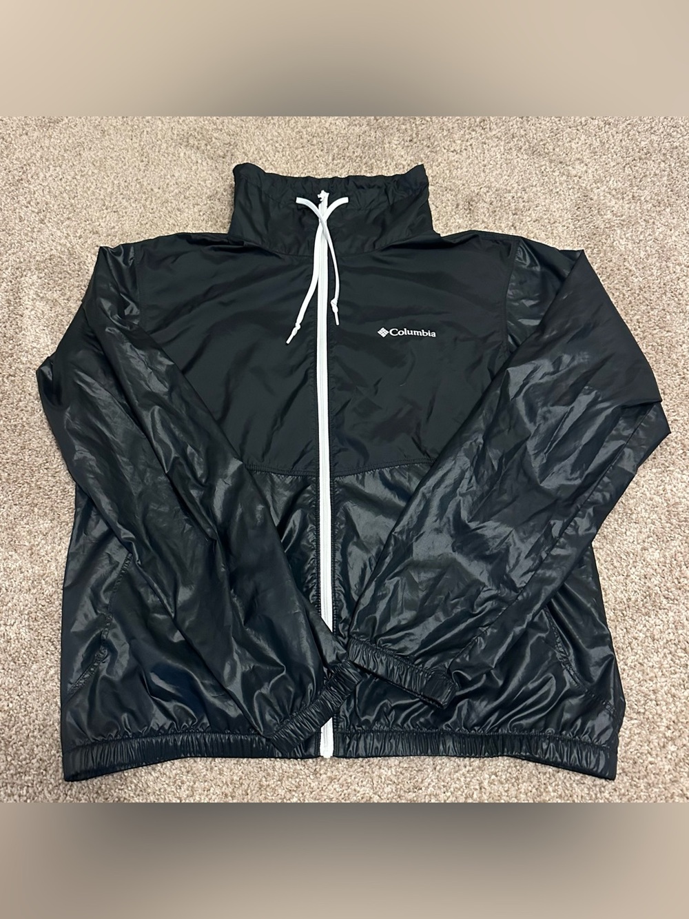 Columbia Black Jacket with White Trim